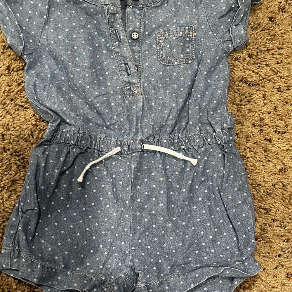 Carter's Blue Bodysuit with Polka Dot Pattern